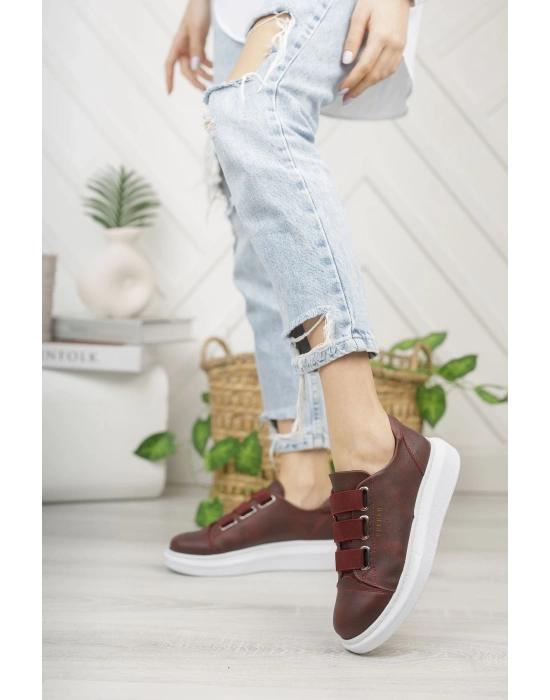 Ch253 Cbt Mirror Non Kadın Ayakkabı Bordo Kadın Spor Ayakkabı