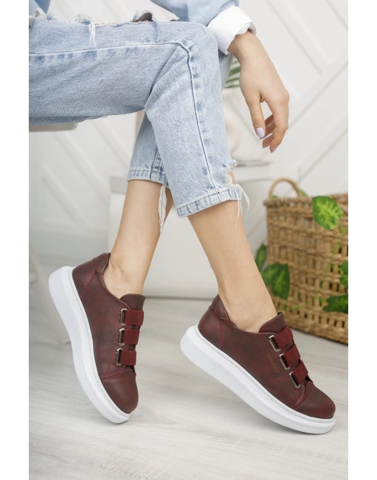 Ch253 Cbt Mirror Non Kadın Ayakkabı Bordo Kadın Spor Ayakkabı