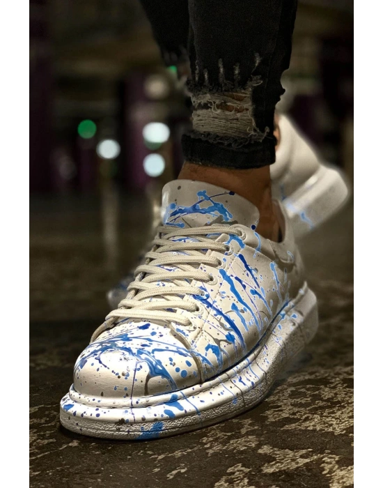 CH254 - CBT Pittura Erkek Ayakkabı 416 MAVI PÜSKÜRTME