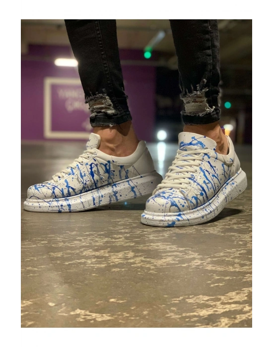 CH254 - CBT Pittura Erkek Ayakkabı 416 MAVI PÜSKÜRTME