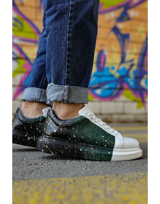 Ch254 Cbt Pittura Erkek Ayakkabı 437 Beyaz / Yesil / Siyah Erkek Spor Ayakkabı