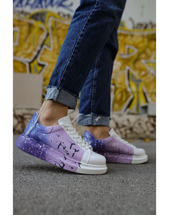 CH254 - CBT Pittura Erkek Ayakkabı 447 BEYAZ / MOR