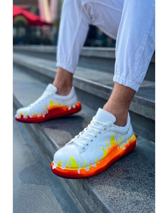 CH254 - CBT Pittura Erkek Ayakkabı 535 KIRMIZI ALEV