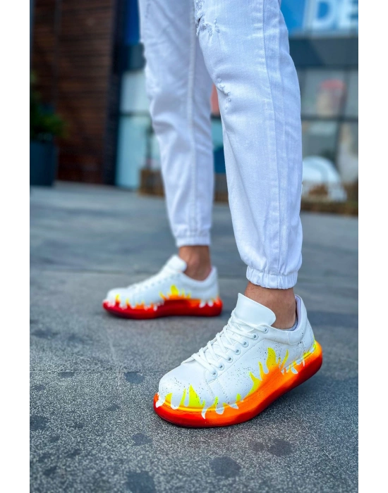 CH254 - CBT Pittura Erkek Ayakkabı 535 KIRMIZI ALEV