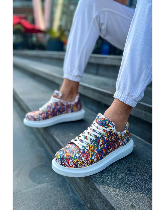 CH254 - CBT Pittura Erkek Ayakkabı 537 CRAZY SPLUSH BEYAZ