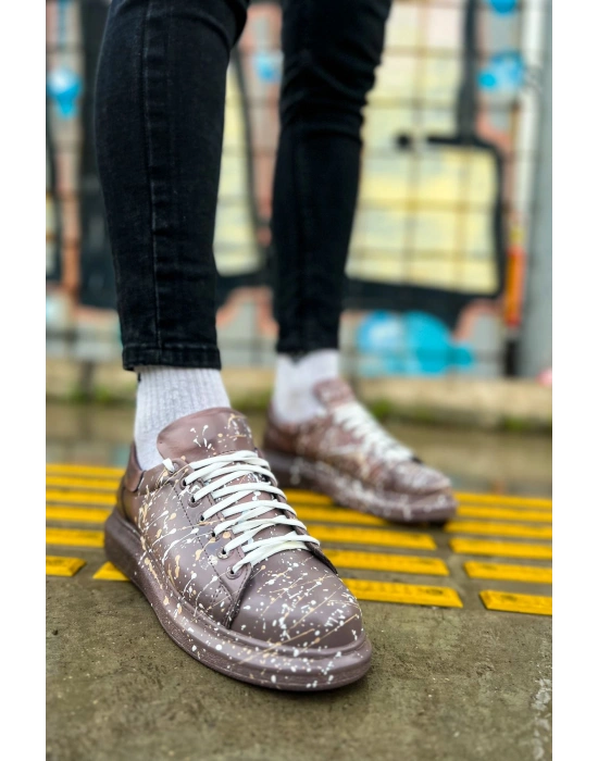 CH254 - CBT Pittura Erkek Ayakkabı 548 KAHVE / BEYAZ SPLUSH