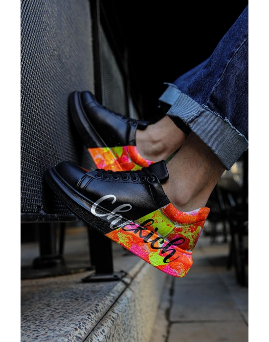 CH254 - CST Pittura Erkek Ayakkabı 481 SIYAH / SARI CHEKICH