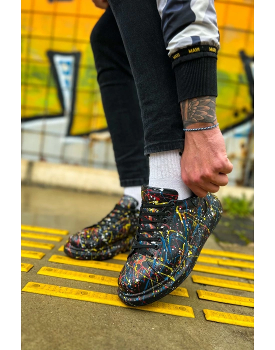 Ch254 Cst Pittura Erkek Ayakkabı 498 Sari / Mavi / Kirmizi Splush Erkek Spor Ayakkabı