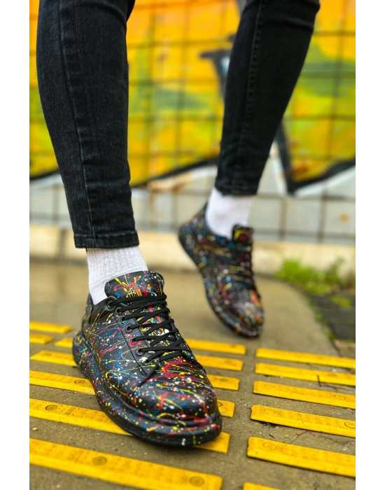 Ch254 Cst Pittura Erkek Ayakkabı 498 Sari / Mavi / Kirmizi Splush Erkek Spor Ayakkabı