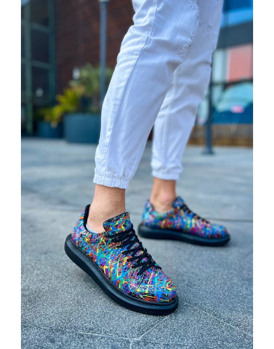 Ch254 Cst Pittura Erkek Ayakkabı 538 Crazy Splush Siyah Erkek Spor Ayakkabı