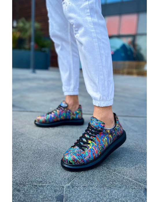 Ch254 Cst Pittura Erkek Ayakkabı 538 Crazy Splush Siyah Erkek Spor Ayakkabı