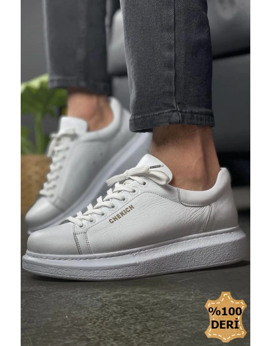 Ch257 Dbt Estrella Deri Erkek Ayakkabı Beyaz Erkek Günlük Ayakkabı