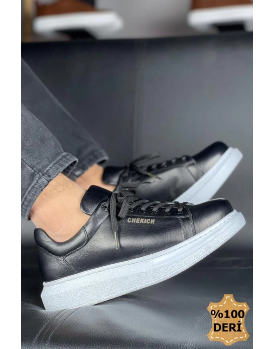 Ch257 Dbt Estrella Deri Erkek Ayakkabı Siyah Erkek Günlük Ayakkabı
