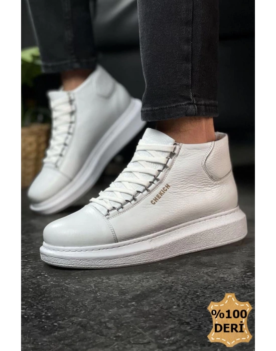 Ch258 Dbt Roma Deri Erkek Beyaz Erkek Bot