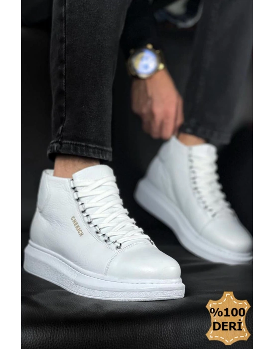 Ch258 Dbt Roma Deri Erkek Beyaz Erkek Bot