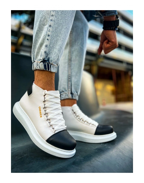 CH258 - GBT Roma Colourful Erkek Bot BEYAZ/SIYAH