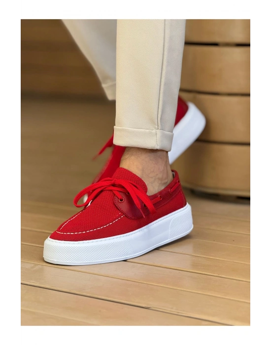 CH2602 - Triko Erkek Ayakkabı KIRMIZI