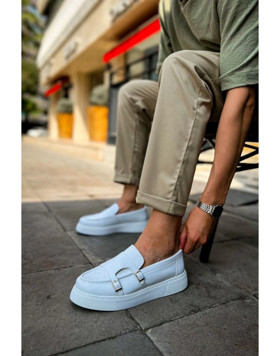 Ch417 Cbt Mancini Erkek Ayakkabı Beyaz Erkek Günlük Ayakkabı