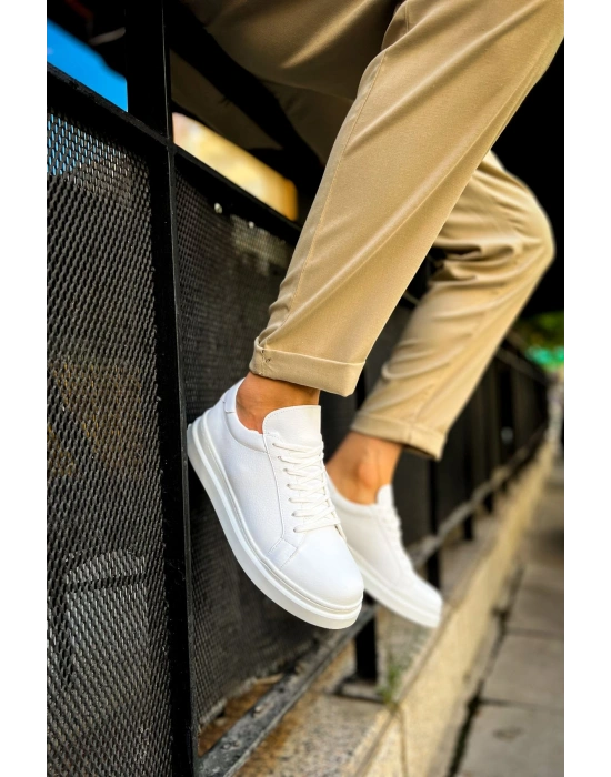 CH979 - Santoni CRT Spor Erkek Ayakkabı BEYAZ