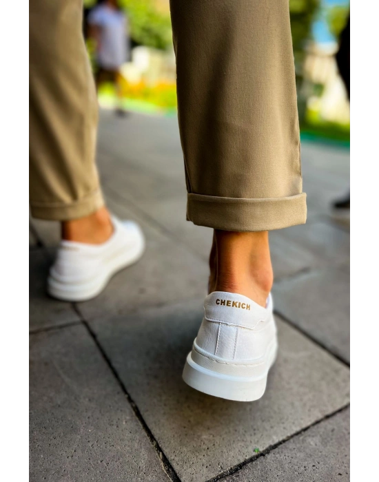 CH979 - Santoni CRT Spor Erkek Ayakkabı BEYAZ