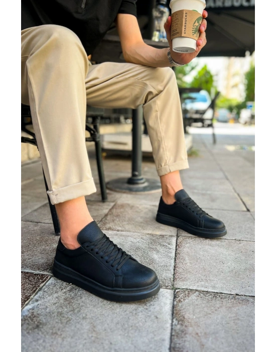 CH979 - Santoni CRT Spor Erkek Ayakkabı SIYAH