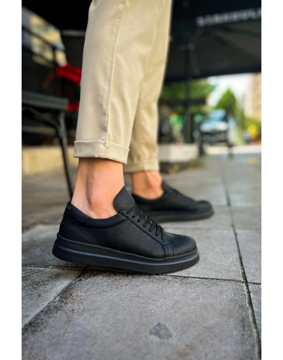 CH979 - Santoni CRT Spor Erkek Ayakkabı SIYAH