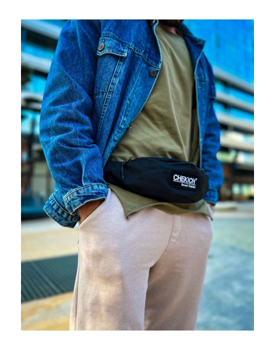 CNT002  Keten Erkek Çapraz Çantası SIYAH