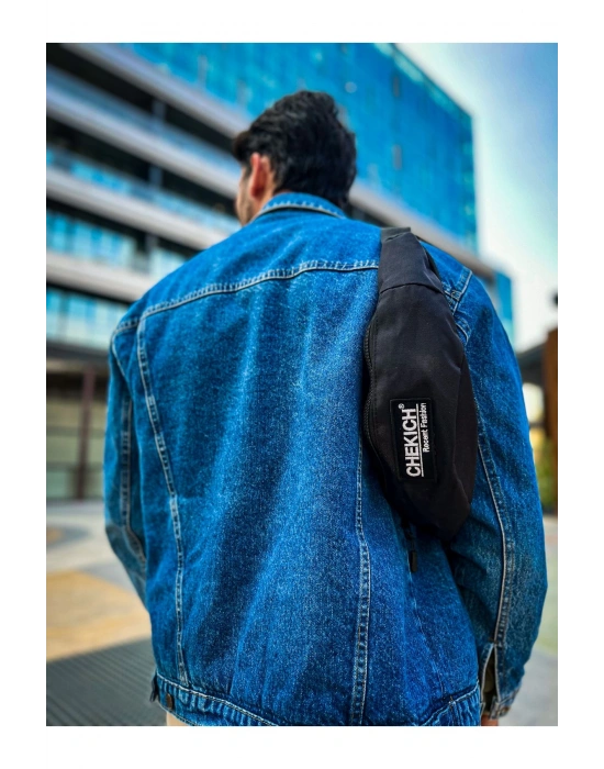 CNT002  Keten Erkek Çapraz Çantası SIYAH