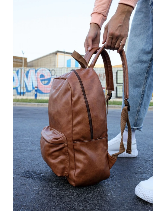 CNT006 Cilt Deri Erkek Sırt Çantası TABA