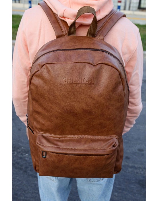 CNT006 Cilt Deri Erkek Sırt Çantası TABA