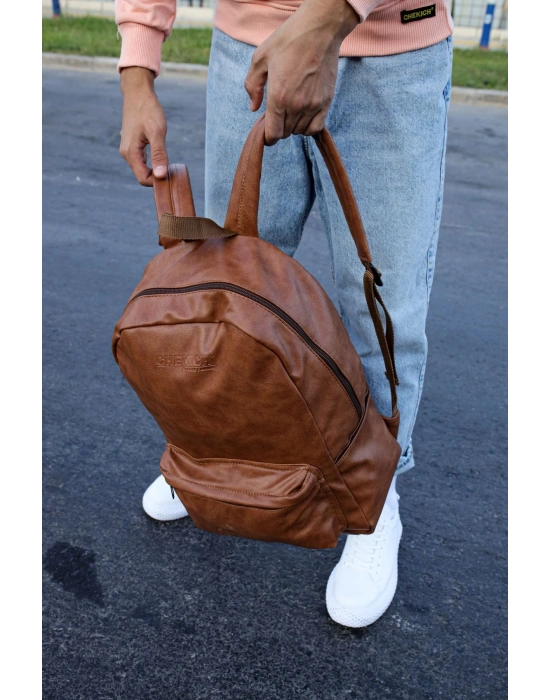 CNT006 Cilt Deri Erkek Sırt Çantası TABA