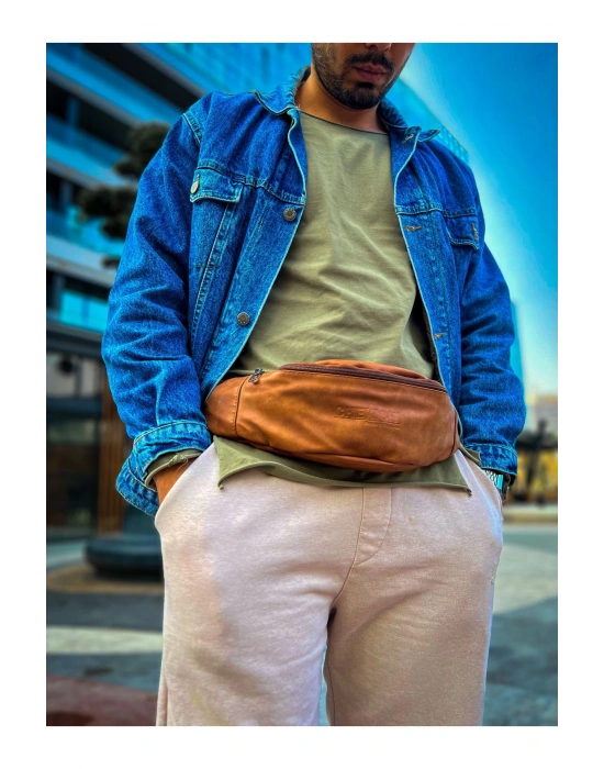 CNT010 Cilt Deri Erkek Çapraz Çanta TABA