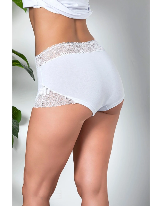 DANTEL DETAYLI BOXER BEYAZ (MGP21783)