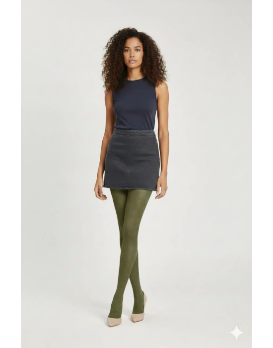 Daymod Kadın Şimal Micro File Desenli Külotlu Çorap