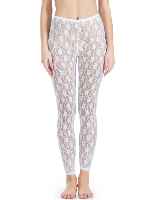 Derya Kurşun Dantelli Kadın Tayt 419