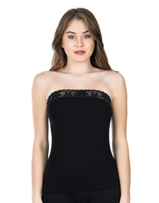 Derya Kurşun Dantelli Straplez Kadın Atlet 247