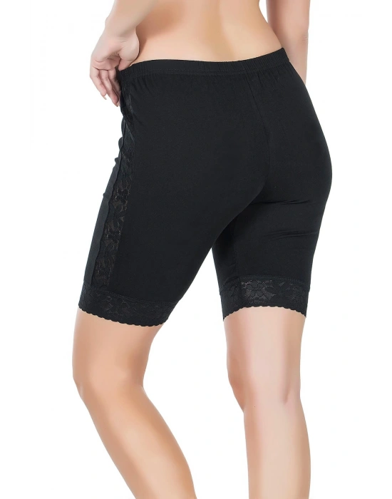 Derya Kurşun Dantelli Uzun Kadın Şort 418