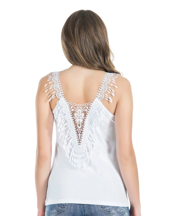 Derya Kurşun Dekolte Güpürlü Kadın Atlet 178