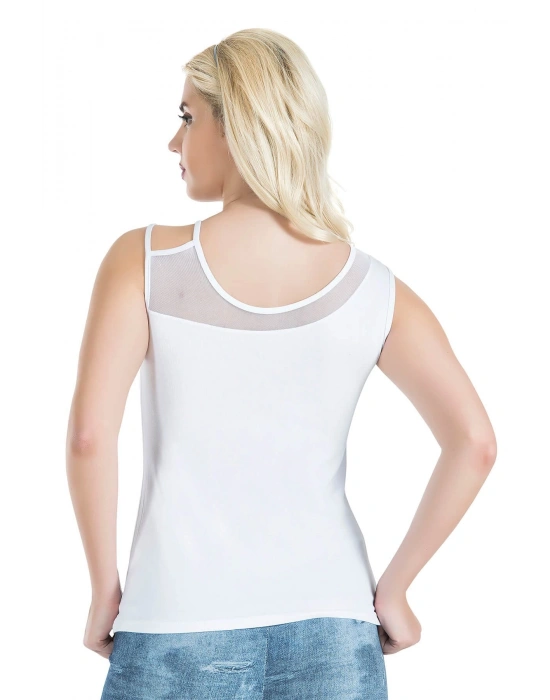 Derya Kurşun Geniş Transparan Askılı Kadın Atlet 180