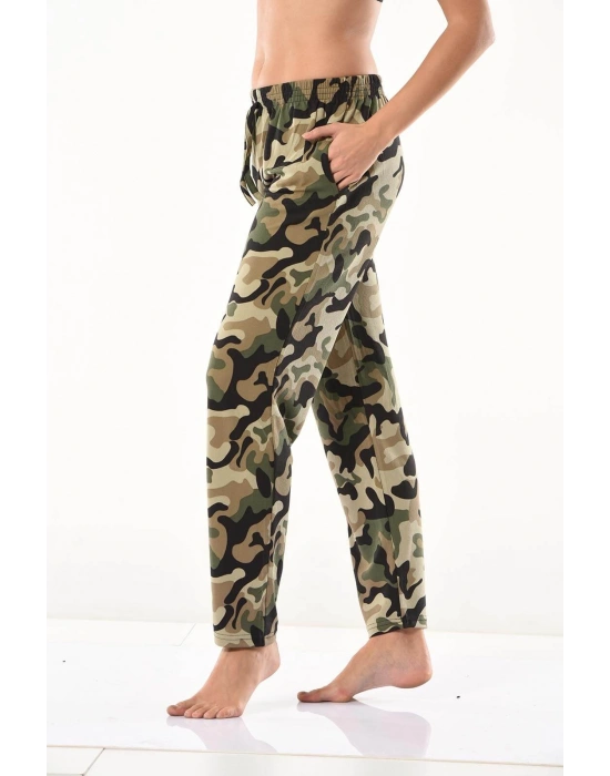 Derya Kurşun Kamuflaj Desenli Eşofman Altı 0573