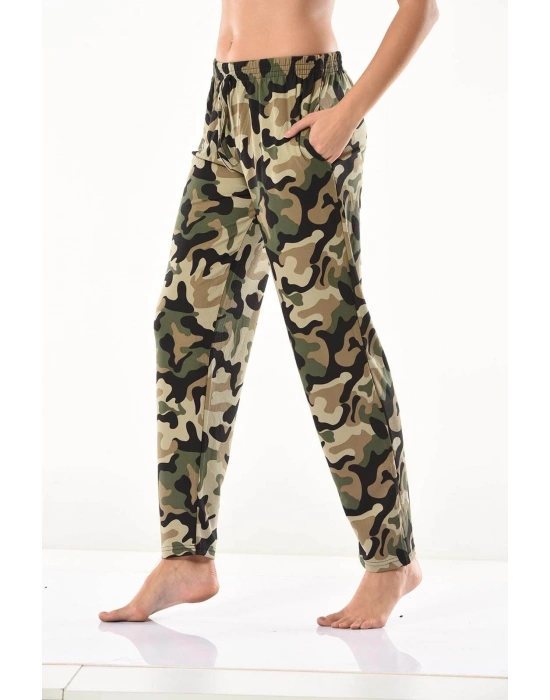 Derya Kurşun Kamuflaj Desenli Eşofman Altı 0573