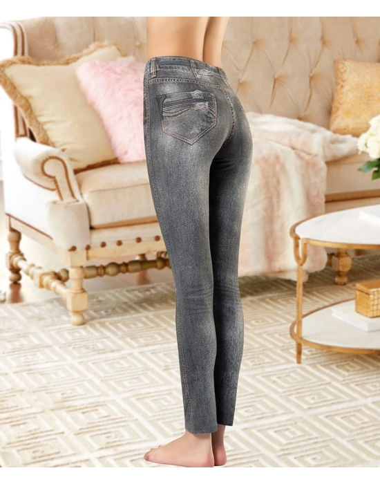 Derya Kurşun Kot Görünümlü Kadın Tayt 440