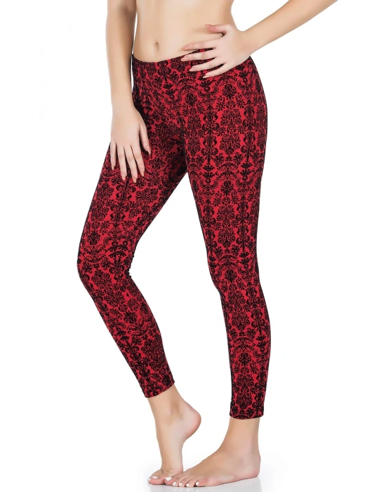 Derya Kurşun Varak Desenli Kadın Tayt 457