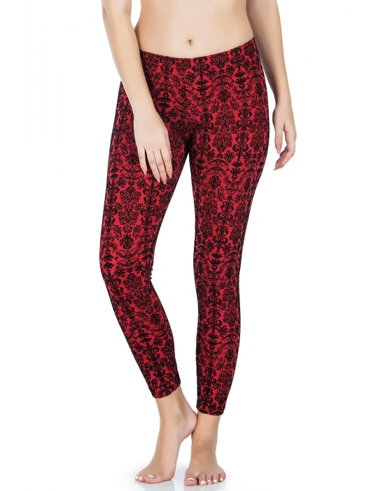 Derya Kurşun Varak Desenli Kadın Tayt 457