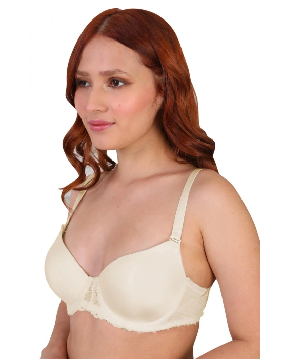 EKRU MI 189D Pedli Dantelli Balenli Sütyen