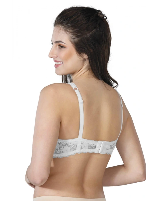 EKRU MI Emay 188 C Pedli Dantelli Telli Toparlayıcı Sütyen