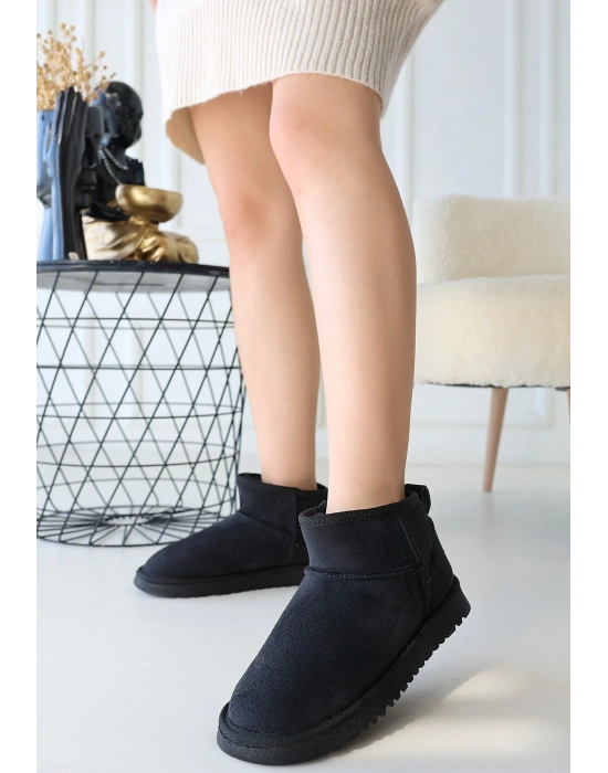 Elsa Siyah Süet Bot