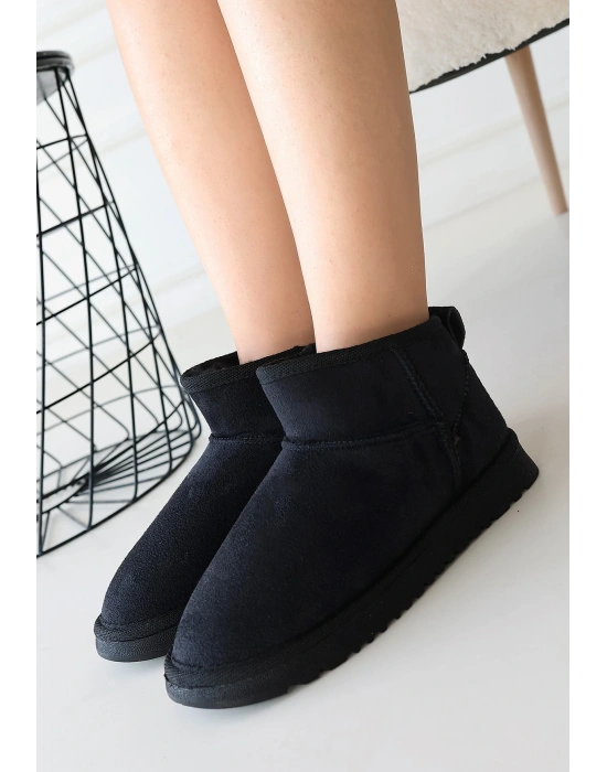 Elsa Siyah Süet Bot