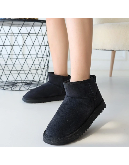 Elsa Siyah Süet Bot