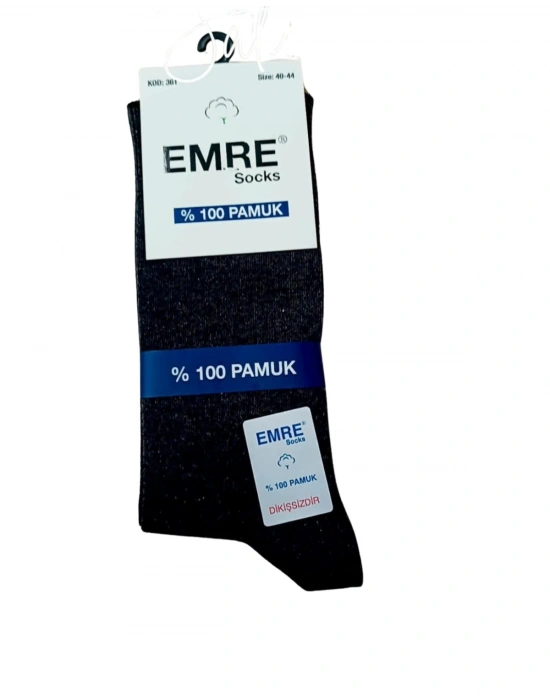 Emre Erkek Dikişsiz Çorap 100% Pamuk - 12 ADET